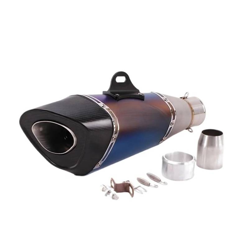 Motorrad Auspuff Schalldämpfer 51mm 60mm Universal Motorrad Auspuff Schalldämpfer Rohr Schalldämpfer Für R1 MT-09 Für Ninja 250 Für Ninja 400 Z1000 CBR1000RR von RAtsch