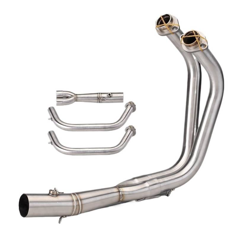 Motorrad Auspuff Schalldämpfer Für ER6N Für Ve&rsys 650 Z650 Für Ninja 650 2012-2022 Ellenbogen Slip On Auspuff Schalldämpfer Sensor Vorne Mitte Verbindungsverbindungsrohr von RAtsch