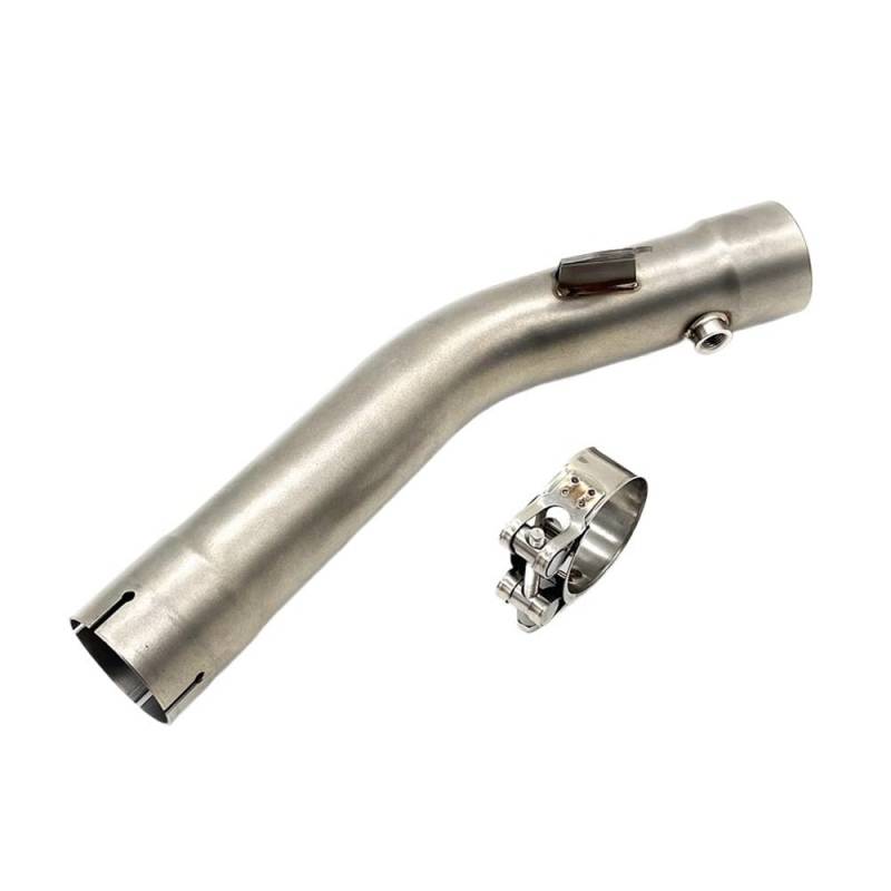 Motorrad Auspuff Schalldämpfer Motorrad Auspuff Mittel Mid Link Rohr Schalldämpfer Slip Auf Auspuffrohr Für Für Ninja ZX-6R 636 2023 24 ZX6R von RAtsch