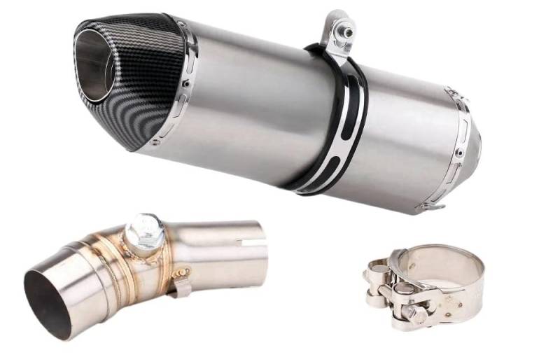 Motorrad Auspuff Schalldämpfer Motorrad Auspuff Mittelrohr Adapter Schalldämpfer Für ER6N ER6F Für Ninja 650R Z650 Für Ve&rsys 650 Für Ninja 650 von RAtsch