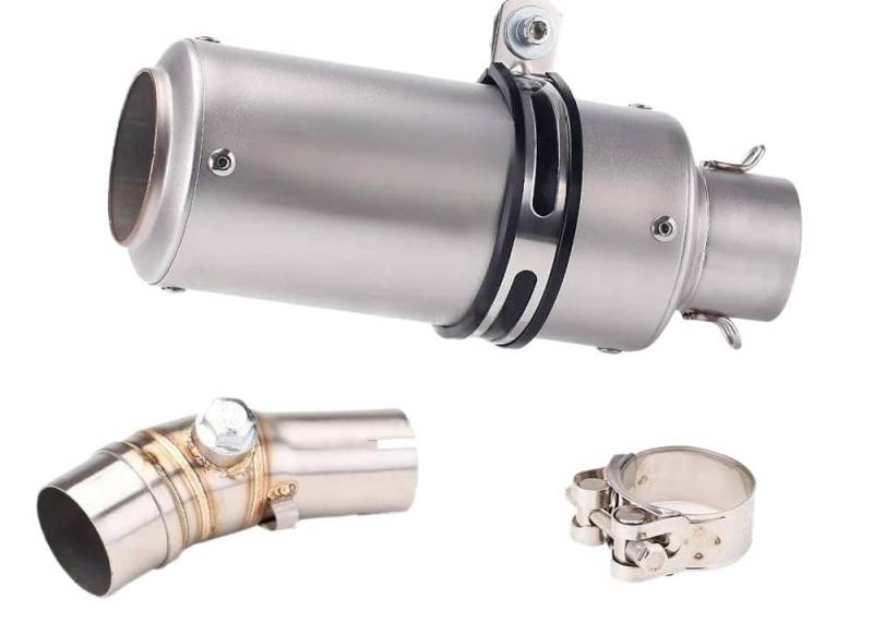 Motorrad Auspuff Schalldämpfer Motorrad Auspuff Mittelrohr Adapter Schalldämpfer Für ER6N ER6F Für Ninja 650R Z650 Für Ve&rsys 650 Für Ninja 650 von RAtsch