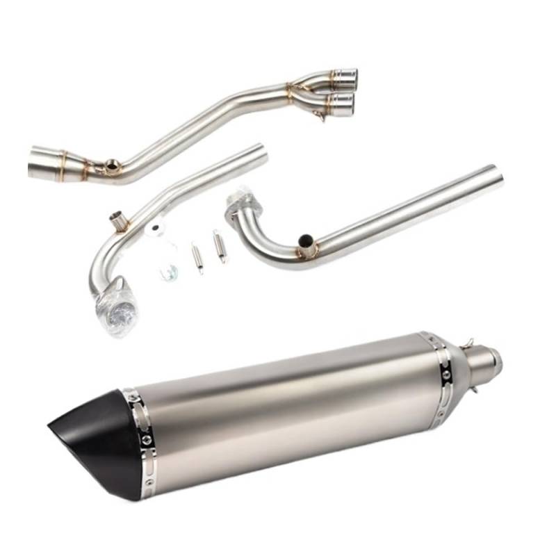 Motorrad Auspuff Schalldämpfer Motorrad-Auspuff-Schalldämpfer 51 Mm Slip-on-Auspuff Vorderer Verbindungsrohr-Schalldämpfer Für T-MAX 500 T-MAX 530 Tmax 500 Tmax530 2010–2018 von RAtsch