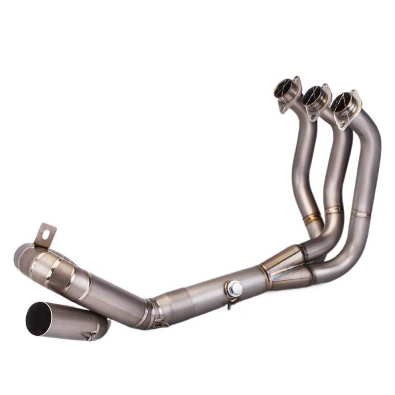 Motorrad Auspuff Schalldämpfer Motorrad Auspuff Schalldämpfer Slip On Für MT09 FZ09 XSR900 Motorrad Auspuff Header Kreisverkehr Vorne Rohr Link Rohr von RAtsch