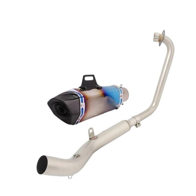 Motorrad Auspuff Schalldämpfer Motorrad Auspuff Vorne Link Rohr 51mm Schalldämpfer Für ZT125 U1 G1 Z1 Z2 2021 2022 Motorrad Auspuffrohr Schalldämpfer Endrohr von RAtsch