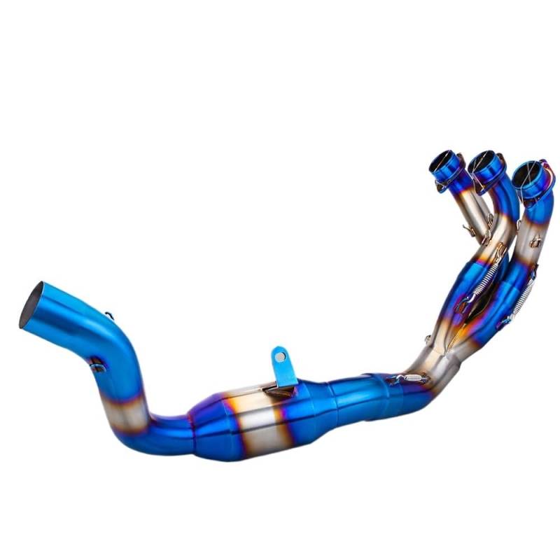 Motorrad Auspuff Schalldämpfer Motorrad Auspuff Vorne Link Rohr Verbinden 51mm Abgasschalldämpfer Schalldämpfer Slip Auf Für MT-09 MT09 V3 FZ-09 XSR900 2021 2022 von RAtsch