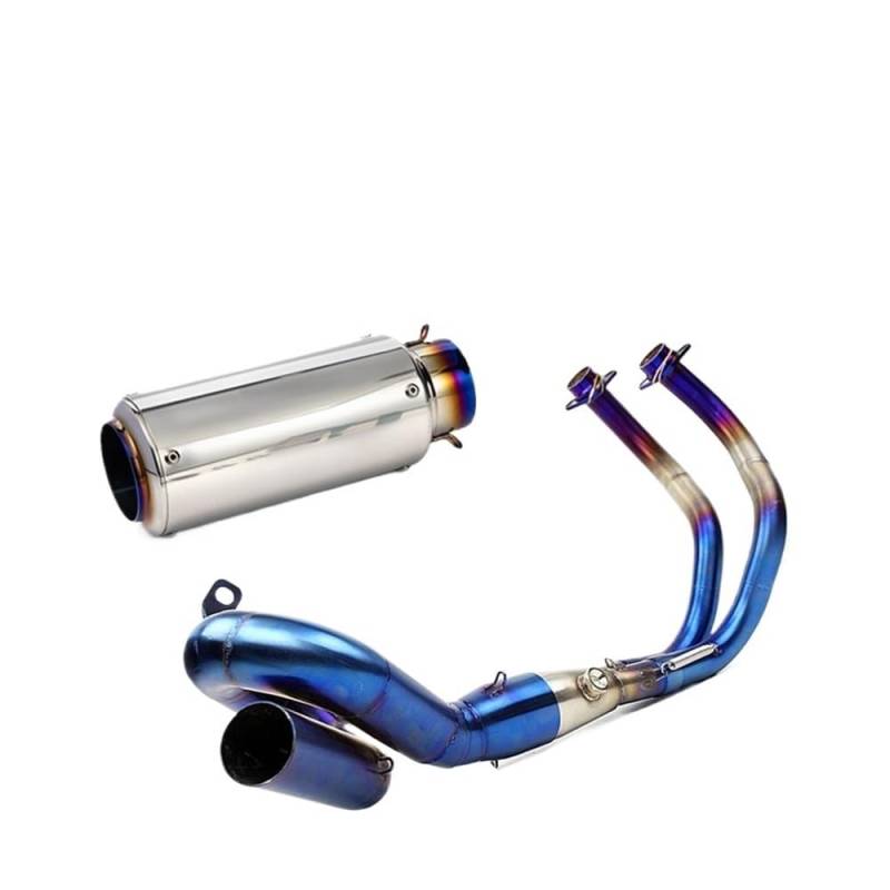 Motorrad Auspuff Schalldämpfer Motorrad Auspuffrohr Schalldämpfer Vorne Rohr Slip-on Für MT-07 FZ-07 2014-2021 Für Tracer 700/GT XSR700 16-20 von RAtsch