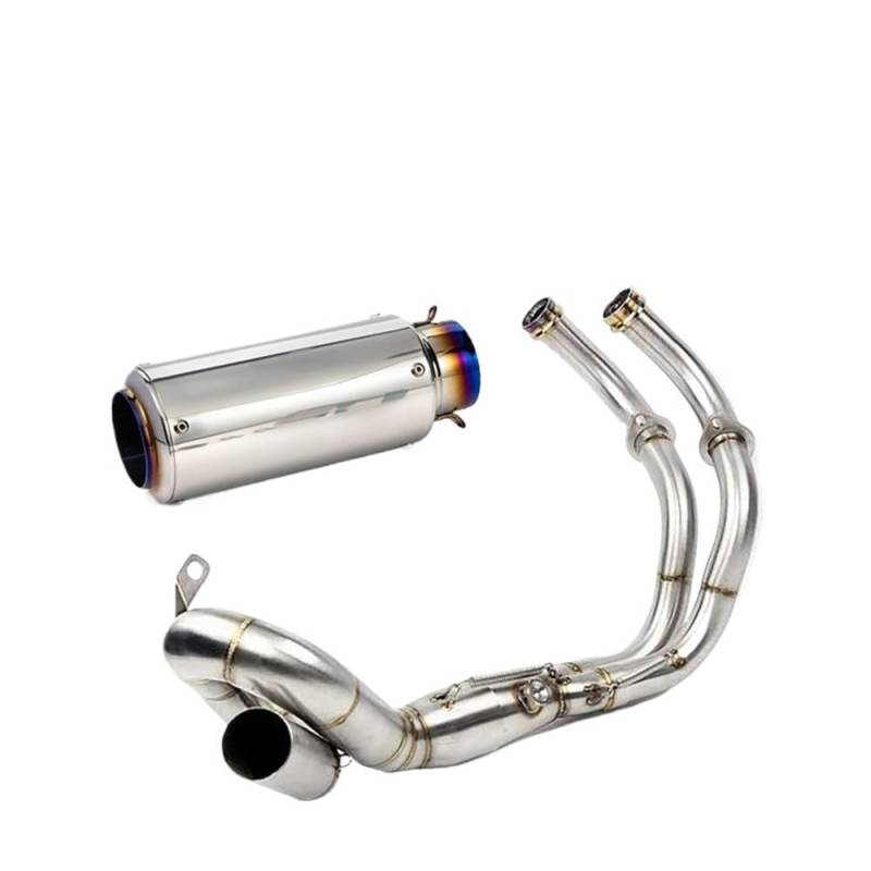 Motorrad Auspuff Schalldämpfer Motorrad Auspuffrohr Schalldämpfer Vorne Rohr Slip-on Für MT-07 FZ-07 2014-2021 Für Tracer 700/GT XSR700 16-20 von RAtsch