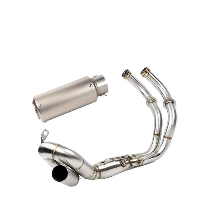 Motorrad Auspuff Schalldämpfer Motorrad Auspuffrohr Schalldämpfer Vorne Rohr Slip-on Für MT-07 FZ-07 2014-2021 Für Tracer 700/GT XSR700 16-20 von RAtsch