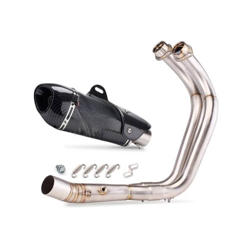 Motorrad Auspuff Schalldämpfer Motorrad-Schalldämpfer Abgasschalldämpfer Für MT-07 FZ-07 MT07 FZ07 XSR700 2014–2023 Motorrad-Auspuff-Vorderrohr-Schalldämpfer von RAtsch