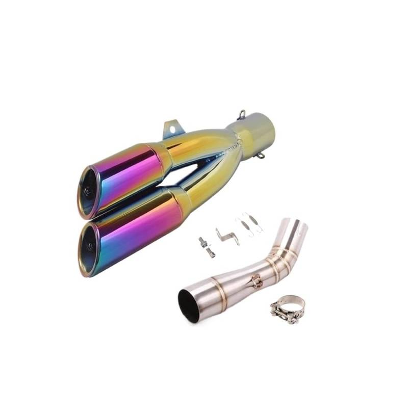 Motorrad Auspuff Schalldämpfer Slip On Für 502C TRK 502C Motorrad Auspuff Schalldämpfer Link Rohr Schalldämpfer Motorrad Auspuff Schalldämpfer Endrohr von RAtsch