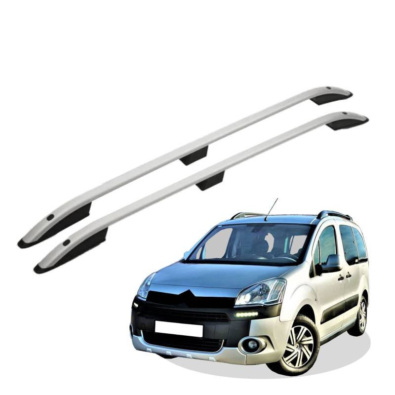 RC Royal Class Dachreling aus Aluminium eloxiert passend für Citroen Berlingo 2 Baujahr 2008-2018 passgenau in Silber mit Allgemeiner Betriebserlaubnis (ABE) von RC Royal Class