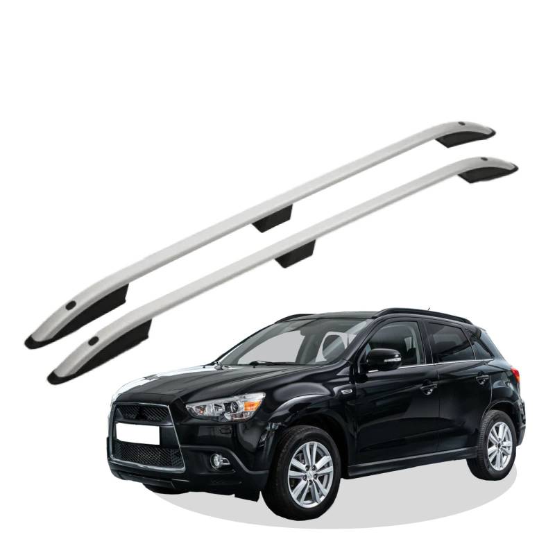 RC Royal Class Dachreling aus Aluminium eloxiert passend für Mitsubishi ASX Baujahr ab 2010 passgenau in Silber mit Allgemeiner Betriebserlaubnis (ABE) von RC Royal Class