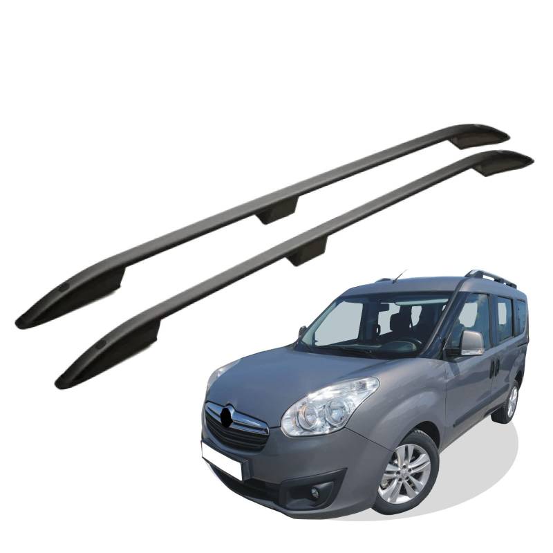 RC Royal Class Dachreling aus Aluminium eloxiert passend für Opel Combo L2 lang (LWB) Baujahr 2012-2018 passgenau in Schwarz mit Allgemeiner Betriebserlaubnis (ABE) von RC Royal Class