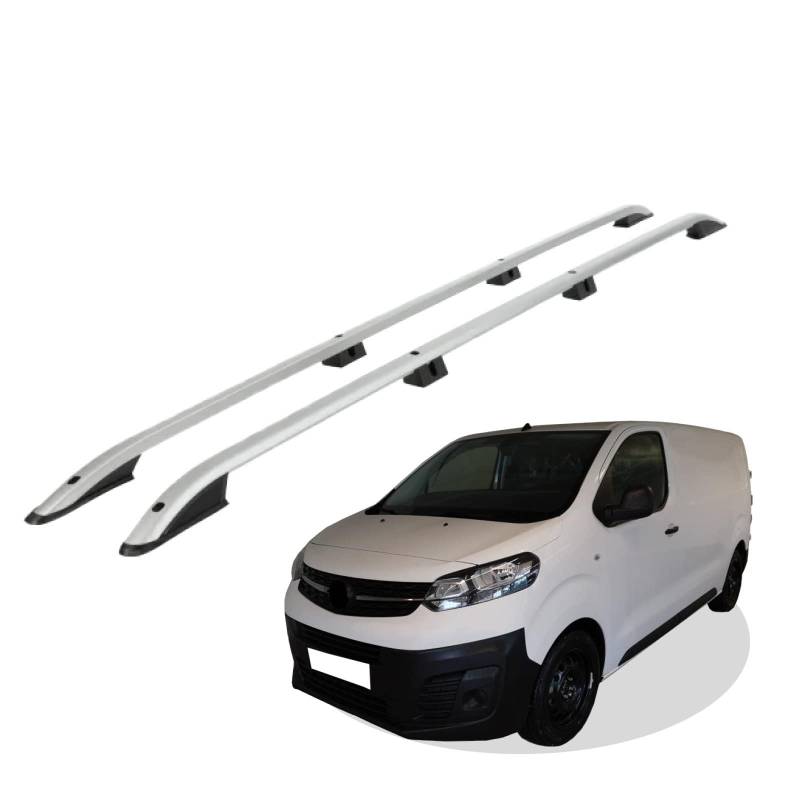 RC Royal Class Dachreling aus Aluminium eloxiert passend für Opel Vivaro C L2 mittel (MWB) Baujahr ab 2019 passgenau in Silber mit Allgemeiner Betriebserlaubnis (ABE) von RC Royal Class