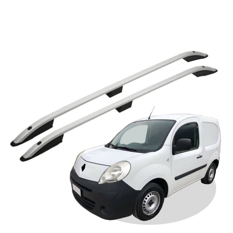 RC Royal Class Dachreling aus Aluminium eloxiert passend für Renault Kangoo L2 mittel (SWB) Baujahr ab 2008 passgenau in Silber mit Allgemeiner Betriebserlaubnis (ABE) von RC Royal Class