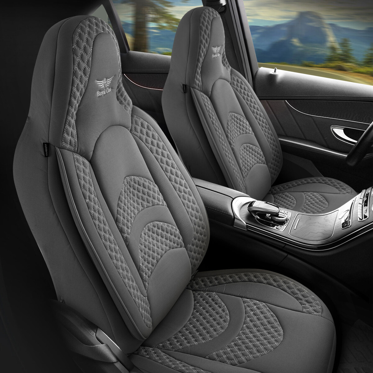 Sitzbezüge Komplett passend für Fiat Scudo in Grau Pilot 3.4 Sitzbezüge Komplett passend für Fiat Scudo in Grau Pilot 3.4 von RC Royal Class