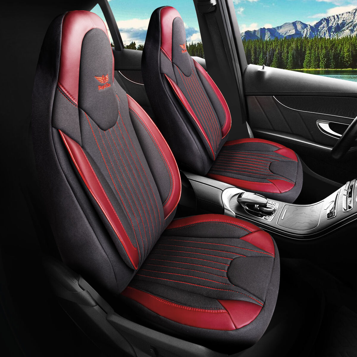 Sitzbezüge passend für Citroen Jumper in Schwarz Rot Pilot 6.12 Sitzbezüge passend für Citroen Jumper in Schwarz Rot Pilot 6.12 von RC Royal Class