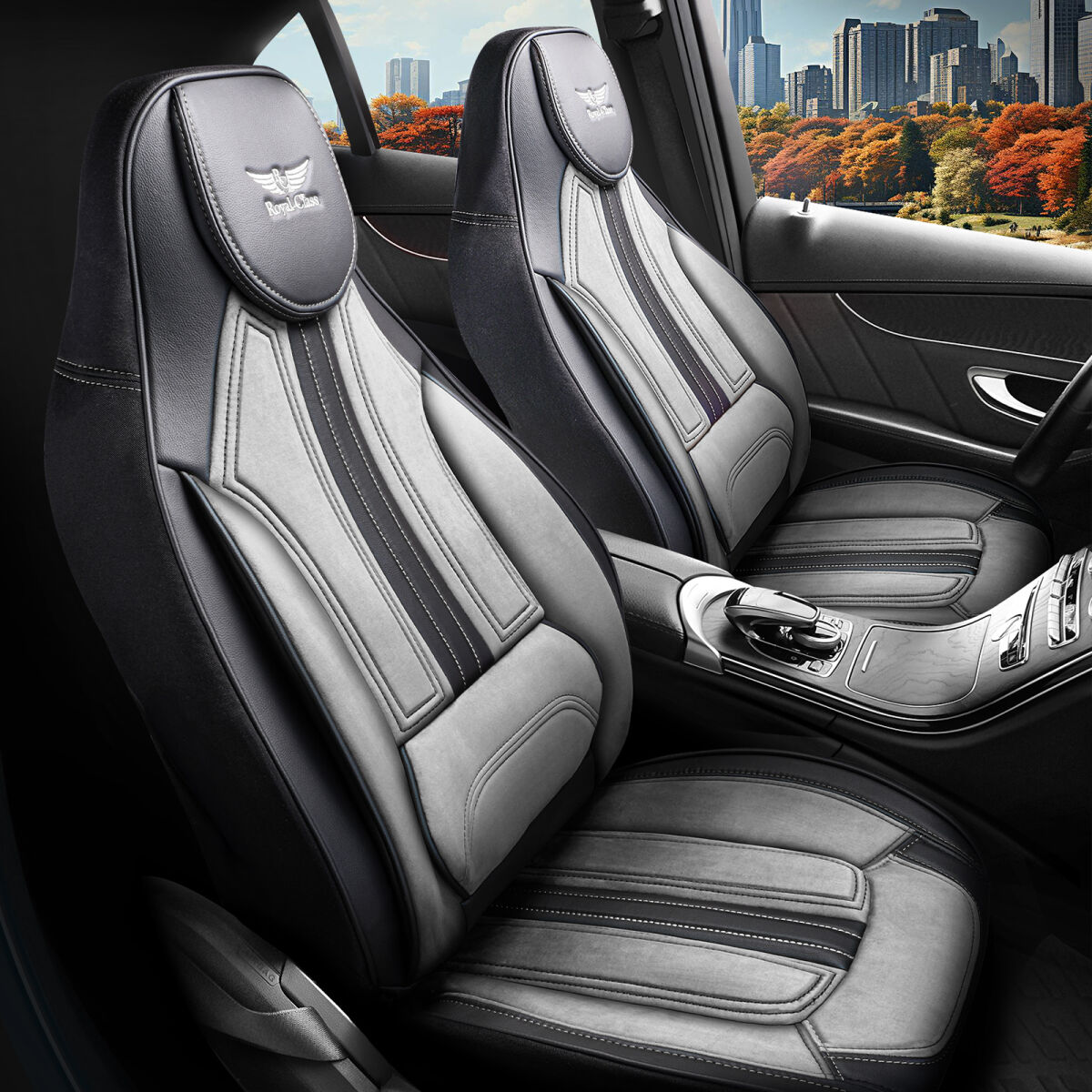 Sitzbezüge passend für Fiat Talento in Schwarz Grau Pilot 9.2 Sitzbezüge passend für Fiat Talento in Schwarz Grau Pilot 9.2 von RC Royal Class