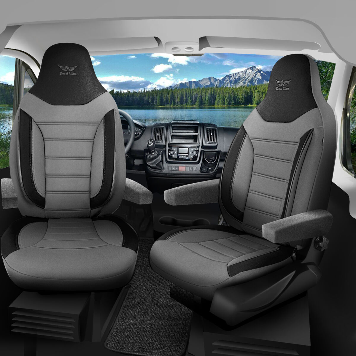 Sitzbezüge passend für Frankia Wohnmobil Caravan in Grau Schwarz Pilot 4.6 Sitzbezüge passend für Frankia Wohnmobil Caravan in Grau Schwarz Pilot 4.6 von RC Royal Class