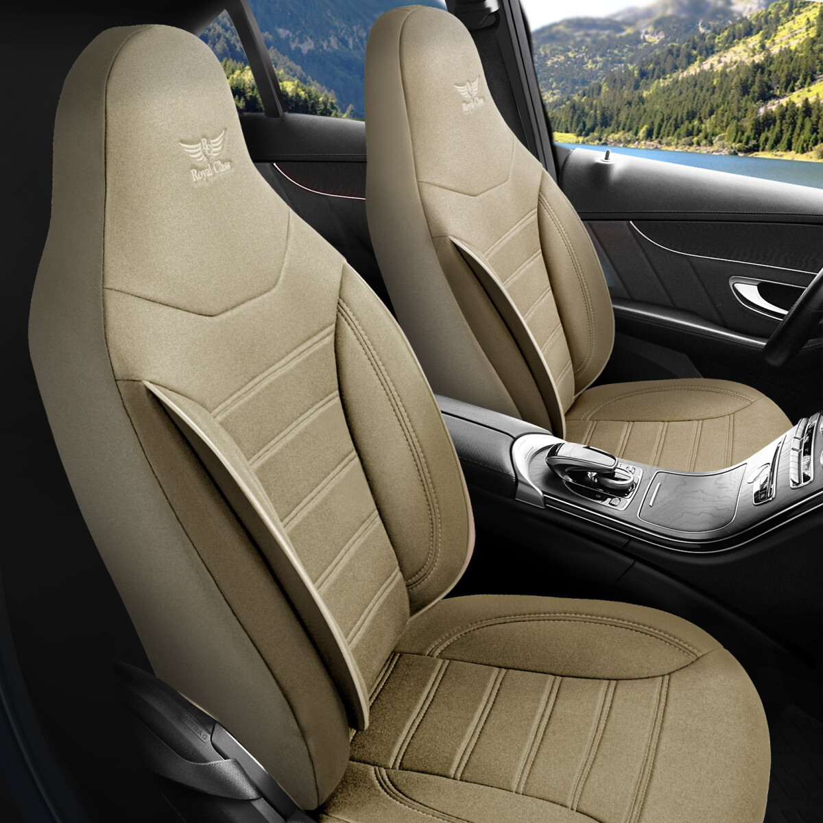 Sitzbezüge passend für Kia Niro in Beige Pilot 4.3 Sitzbezüge passend für Kia Niro in Beige Pilot 4.3 von RC Royal Class