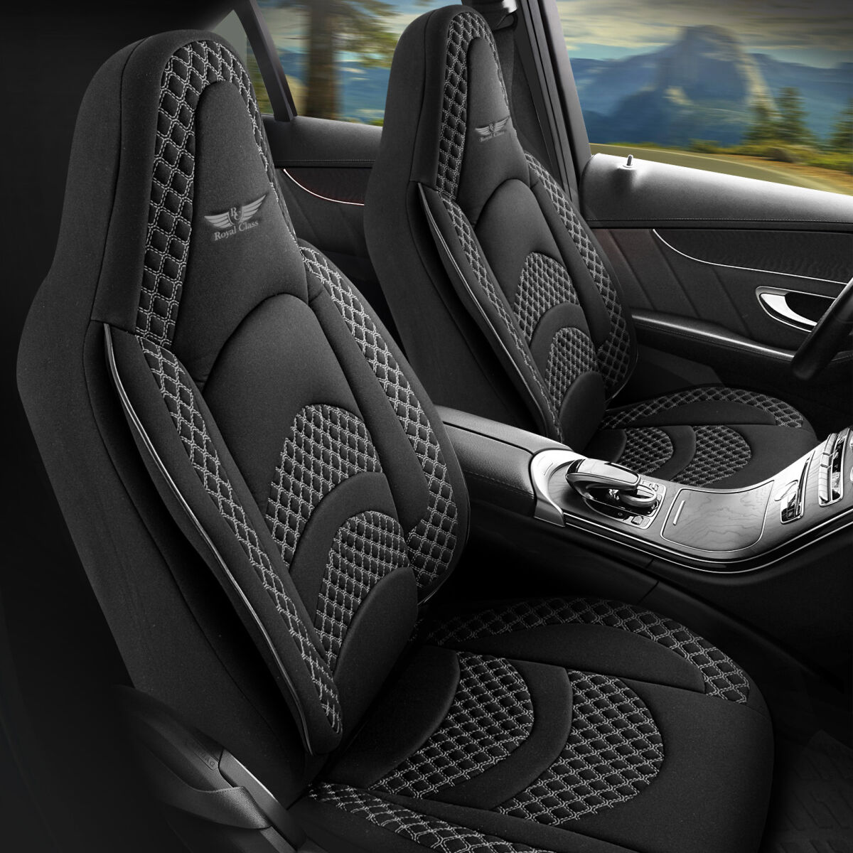 Sitzbezüge passend für Lexus NX in Schwarz Grau Pilot 3.1 Sitzbezüge passend für Lexus NX in Schwarz Grau Pilot 3.1 von RC Royal Class