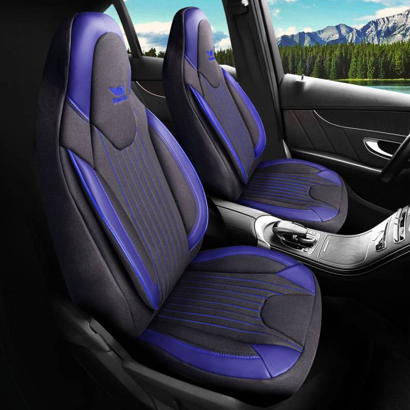 Sitzbezüge passend für Opel Signum in Schwarz Blau Pilot 6.5 von RC Royal Class
