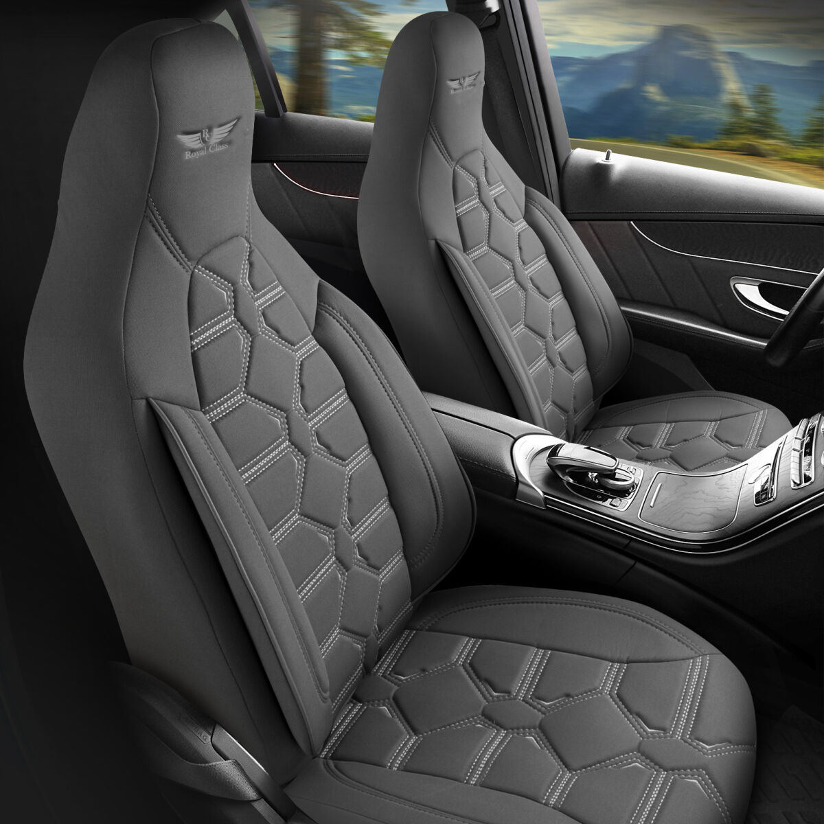 Sitzbezüge passend für VW Caddy in Grau Pilot 2.4 Sitzbezüge passend für VW Caddy in Grau Pilot 2.4 von RC Royal Class
