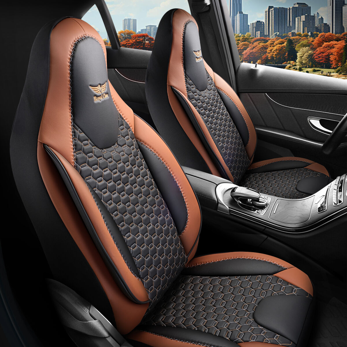 Sitzbezüge passend für VW Touareg in Schwarz Braun Pilot 8.14 Sitzbezüge passend für VW Touareg in Schwarz Braun Pilot 8.14 von RC Royal Class