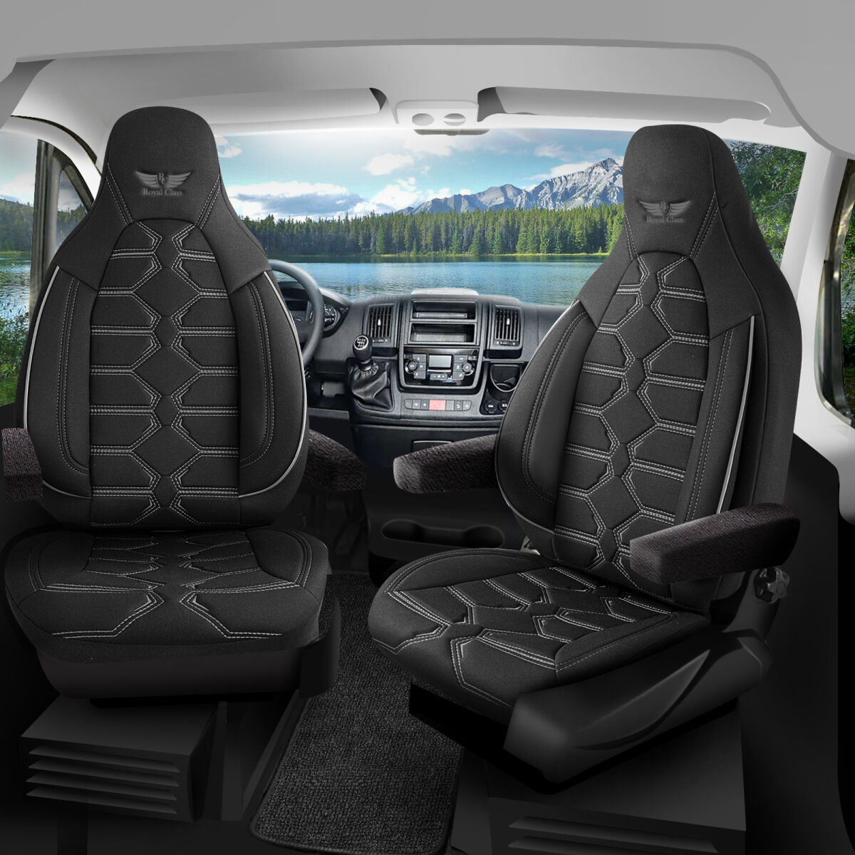 Sitzbezug ISRI Sitz Campingbus Wohnmobil Caravan Camper in Schwarz Grau Pilot 2.1 Sitzbezug ISRI Sitz Campingbus Wohnmobil Caravan Camper in Schwarz Grau Pilot 2.1 von RC Royal Class