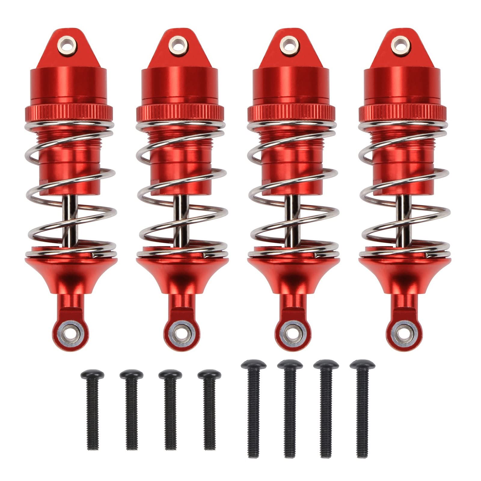 RCAWD ARA330701 Stoßdämpfer für ARRMA INFRACTION VENDETTA 3S BLX 570 MEGA verbessertes Teil, 4 Stück/Set (rot) von RCAWD