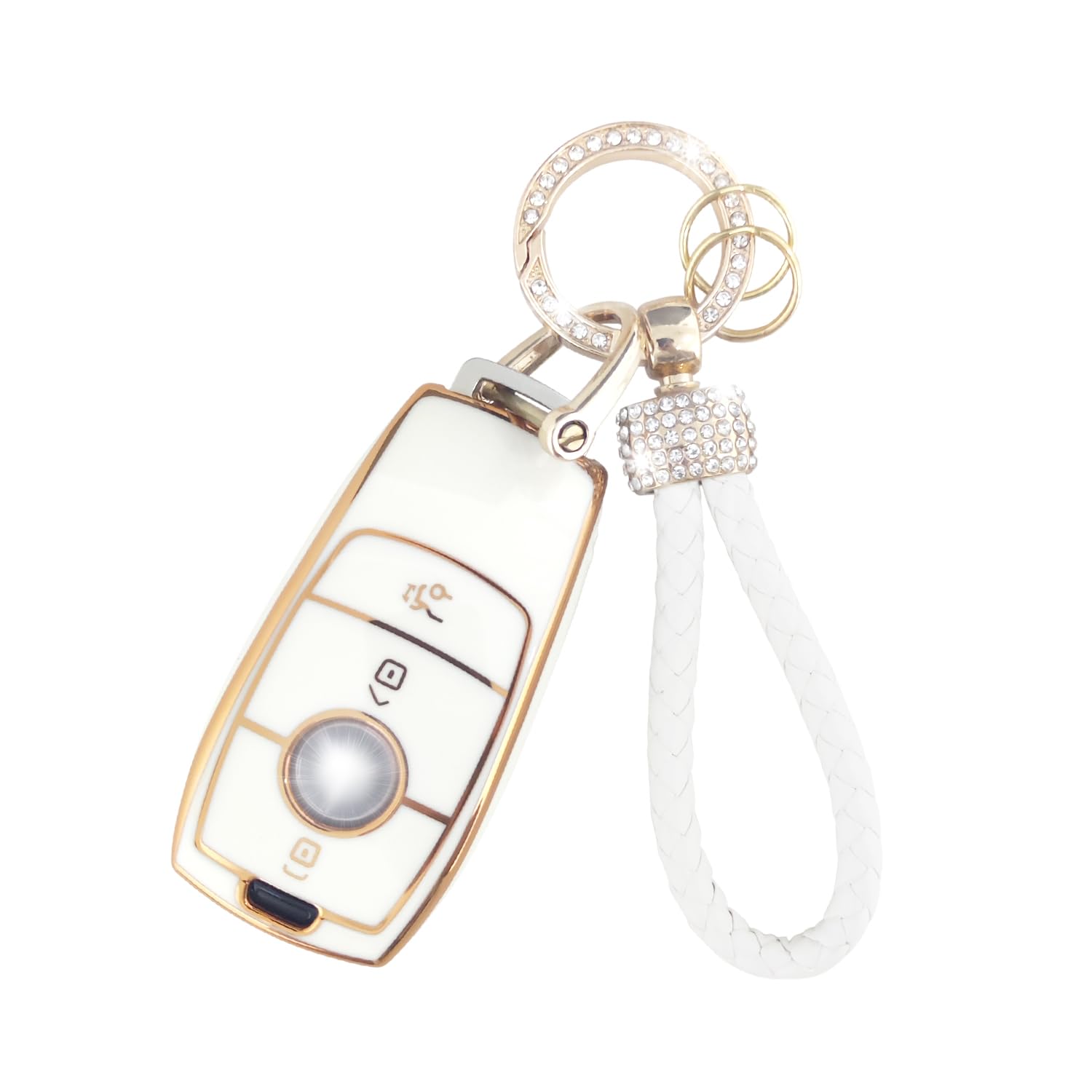 RCBDCYGJ Autoschlüssel Hülle Cover Passt für Mercedes Benz A B C E G S SL CLS-Klasse AMG GLK GLA 3 Tasten Schlüsseletui TPU Silikon Schlüsselhülle mit Lederanhänger Schlüsselanhänger RCBDCYGJ Autoschlüssel Hülle Cover Passt für Mercedes Benz A B C E G S SL CLS-Klasse AMG GLK GLA 3 Tasten Schlüsseletui TPU Silikon Schlüsselhülle mit Lederanhänger Schlüsselanhänger von RCBDCYGJ