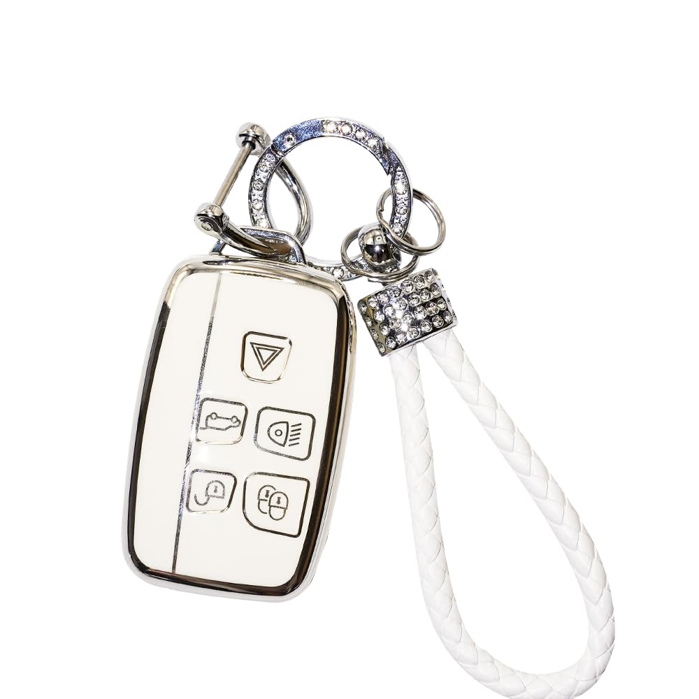 RCBDCYGJ TPU Autoschlüssel Hülle Passt für LandR Defender Discovery 5 Range Rover Velar Evoque Jaguar XE XF XJ F-Type Autofernbedienung Cover Schlüsselanhänger Schlüsselhülle RCBDCYGJ TPU Autoschlüssel Hülle Passt für LandR Defender Discovery 5 Range Rover Velar Evoque Jaguar XE XF XJ F-Type Autofernbedienung Cover Schlüsselanhänger Schlüsselhülle von RCBDCYGJ