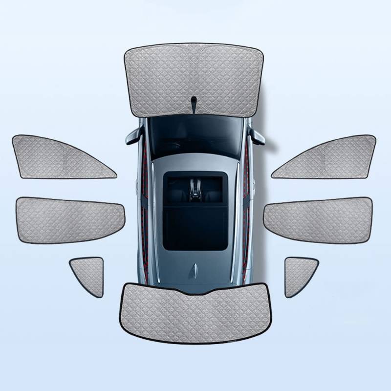 Auto Sonnenschutz für Mercedes Benz GLK, Faltbare UV-Schutz Wärmeisolierung Schützen der Privatsphäre und Interior Zubehör,A/8pcs von RCLON