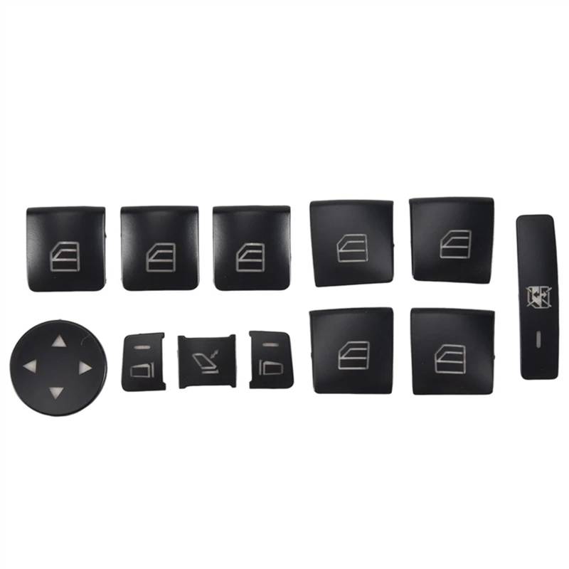 RDEQKIVZ Auto Aufkleber Kompatibel Mit Benz Für GLK Class Für X204 2009 2010 2011 2012 2013 2014 2015 Autotür-Armlehnen-Fensterschalter-Knopfverkleidungsaufkleber von RDEQKIVZ