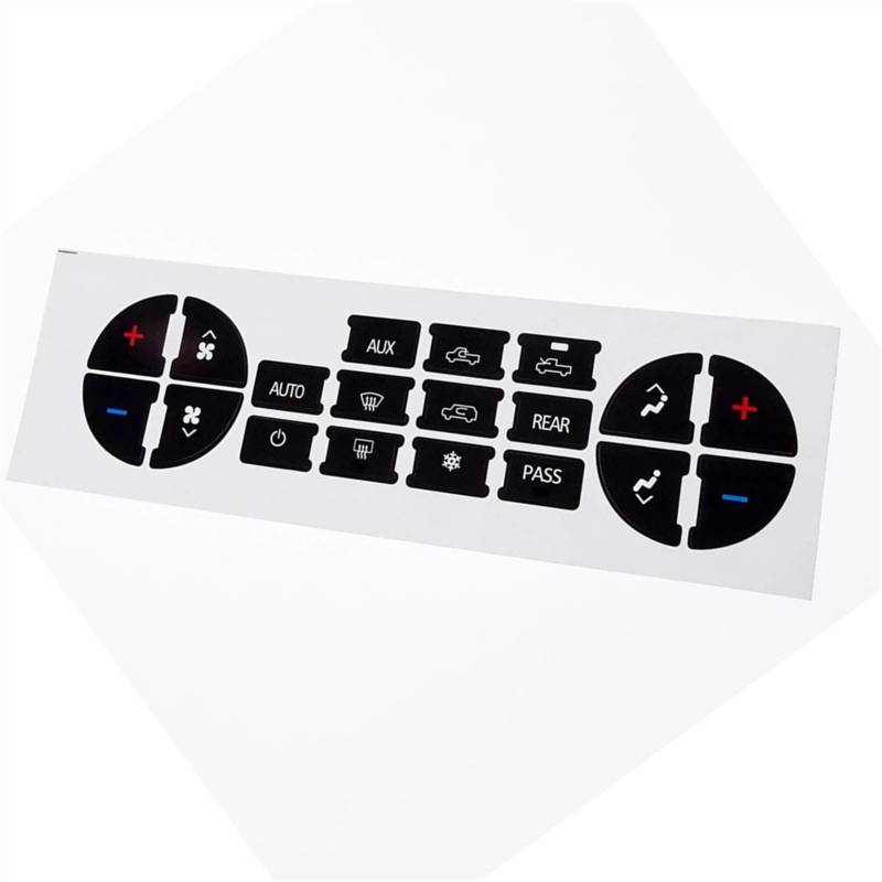 RDEQKIVZ Auto Aufkleber Kompatibel Mit Chevrolet Für GMC Auto AC-Bedienfeld Knopf Dekor Aufkleber Auto Innenraum Aufkleber Interne Knopfaufkleber Schalter Label Kit von RDEQKIVZ