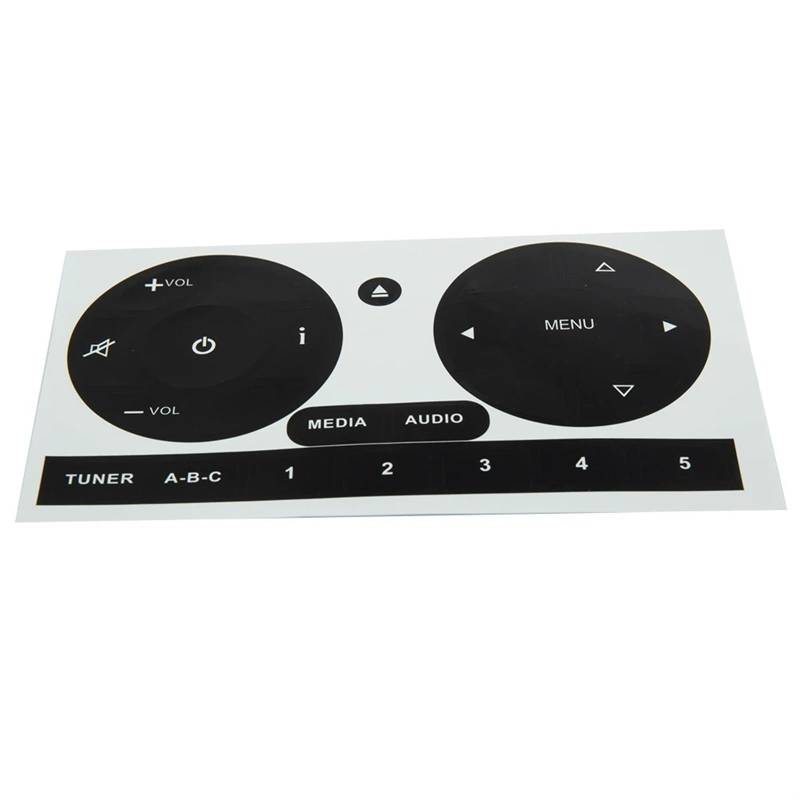 RDEQKIVZ Auto Aufkleber Kompatibel Mit FIAT 500 2011 2012 2013 2014 2015 2016 Autoradio Stereo Abgenutzter Abblätternder Knopf Reparatursatz Abziehbilder Aufkleber Zierradio von RDEQKIVZ