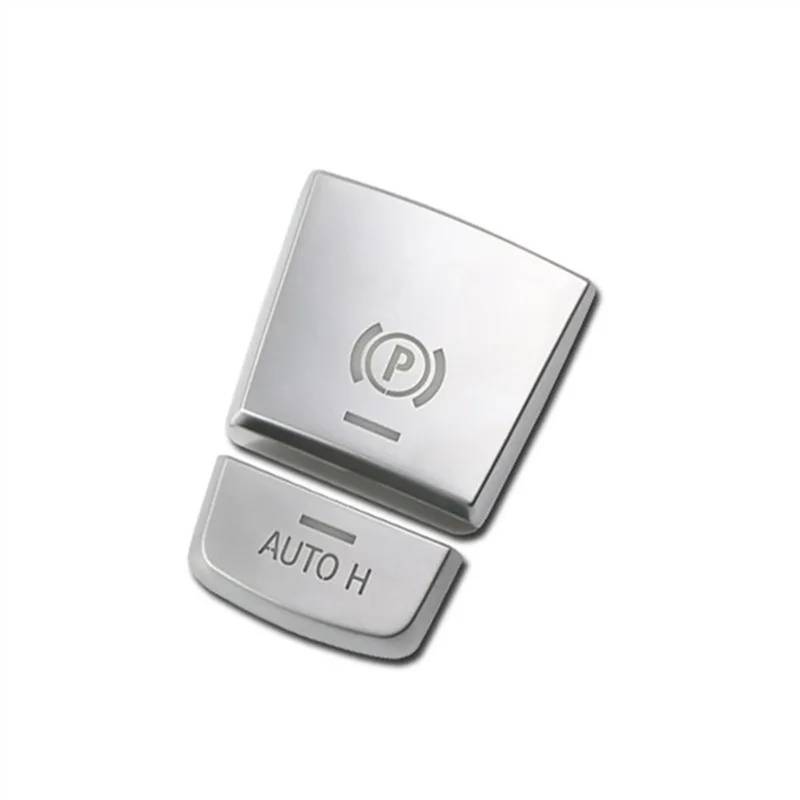RDEQKIVZ Auto Aufkleber Kompatibel Mit Für 5 Series Für F10 2011 2012 2013 2014 2015 2016 2017 Auto-Handbremse P-Taste Schalterabdeckung Innenersatz(Silver) von RDEQKIVZ
