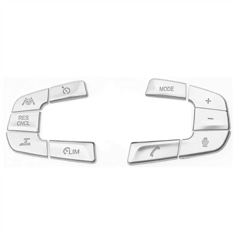 RDEQKIVZ Auto Aufkleber Kompatibel Mit Für 5 Series Für G30 G38 2018 2019 2020 2021 2022 Auto-Lenkradschalter-Tastenabdeckung Verkleidung Innenaufkleber von RDEQKIVZ