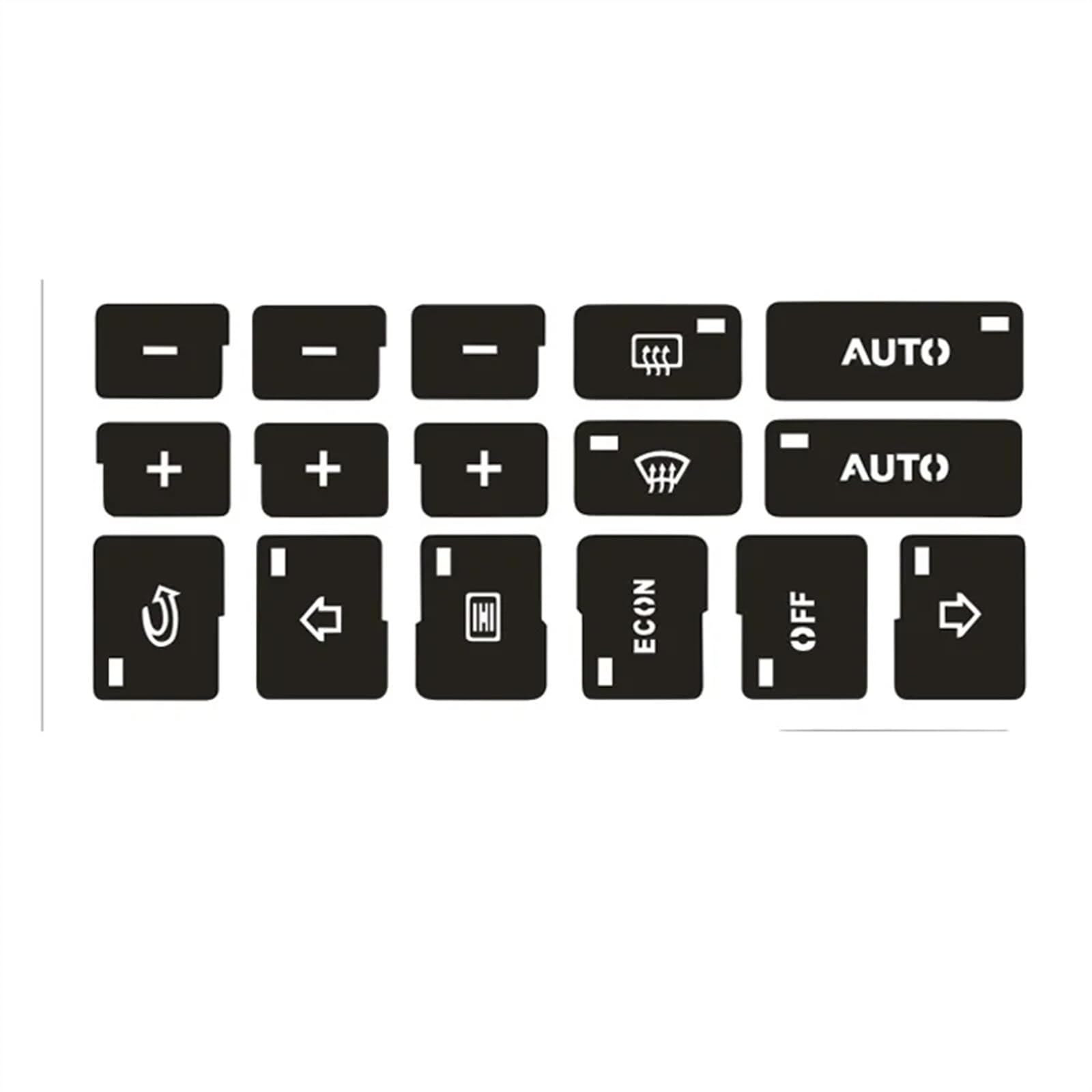 RDEQKIVZ Auto Aufkleber Kompatibel Mit Für A4 2000 2001 2002 2003 2004 Auto-Klimaautomatik-Knopf-Reparaturaufkleber-Aufkleber-Knopf-Aufkleber-Reparatur-Set(Type A) von RDEQKIVZ