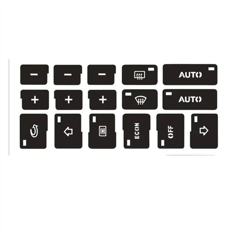 RDEQKIVZ Auto Aufkleber Kompatibel Mit Für A4 2000 2001 2002 2003 2004 Auto-Klimaautomatik-Knopf-Reparaturaufkleber-Aufkleber-Knopf-Aufkleber-Reparatur-Set(Type A) von RDEQKIVZ