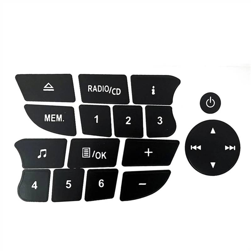 RDEQKIVZ Auto Aufkleber Kompatibel Mit Für Clio 2009 2010 2011 Reparaturaufkleber-Set Für Interne Tasten Im Auto Aufkleber Für Interne Tasten Auto-Innenraumschalter-Teil von RDEQKIVZ