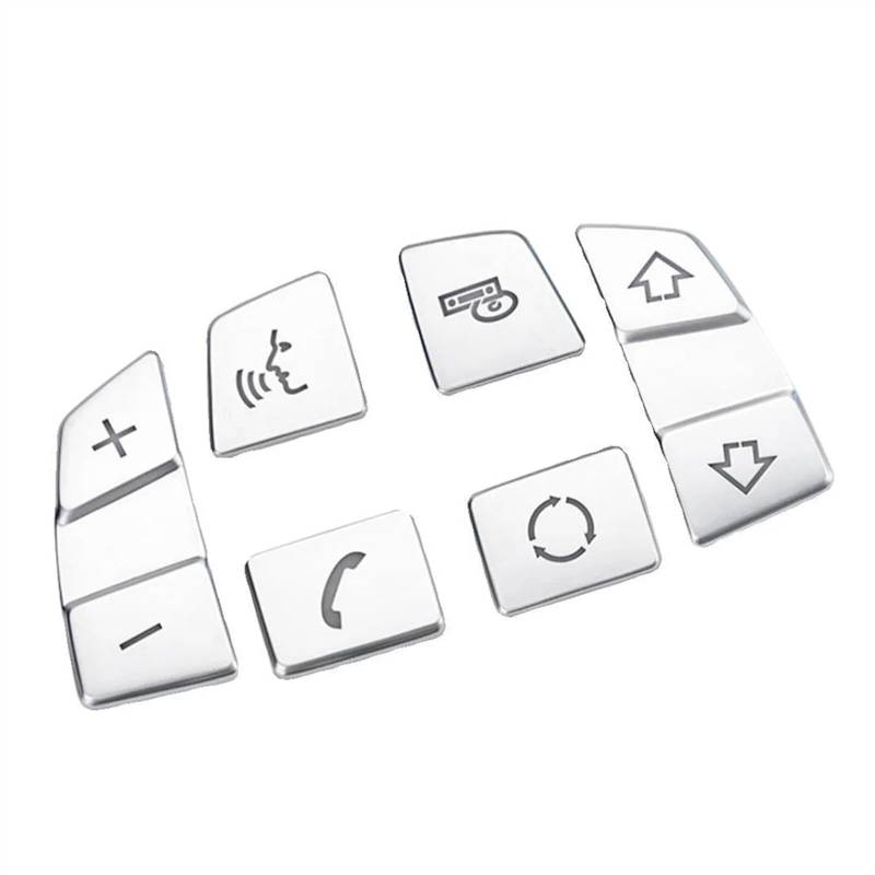 RDEQKIVZ Auto Aufkleber Kompatibel Mit Für X6 E70 E71 2008 2009 2010 2011 2012 2013 Auto-Styling Lenkradtastenabdeckungen Aufkleber Innenausstattung von RDEQKIVZ