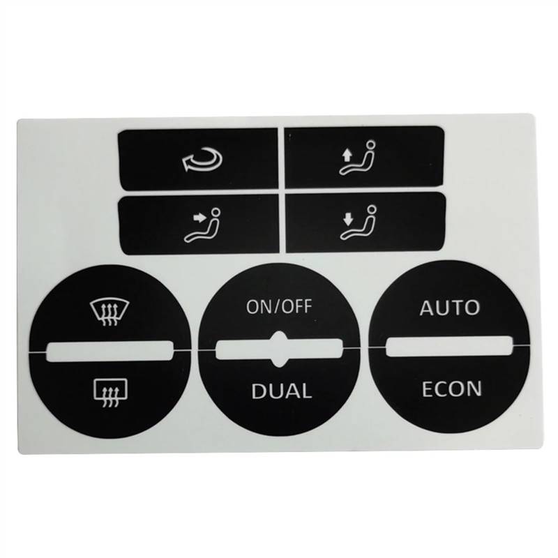 RDEQKIVZ Auto Aufkleber Kompatibel Mit Golf Für Mk5 2004 2005 2006 2007 2008 Interne Tastenaufkleber Auto-Innenraumschalter Teil Multifunktions-Tastenaufkleber von RDEQKIVZ