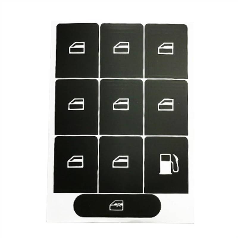 RDEQKIVZ Auto Aufkleber Kompatibel Mit Passat Für B6 Aufkleber Für Autoknopf-Reparatur Autoinnenaufkleber Knopfaufkleber Aufkleber Für Den Innenraum des Armaturenbretts Und Der Wippkonsole von RDEQKIVZ