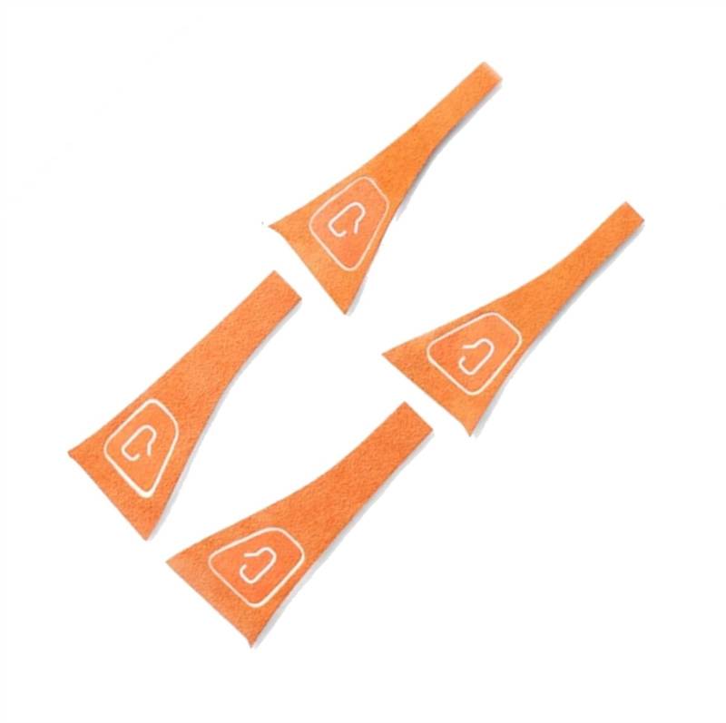 RDEQKIVZ Auto Aufkleber Kompatibel Mit Tesla Für Model Y 2018 2019 2020 2021 2022 Autofensterschalter-Knopfaufkleber Türglas-Hebebedienfeldverkleidung(Orange) von RDEQKIVZ