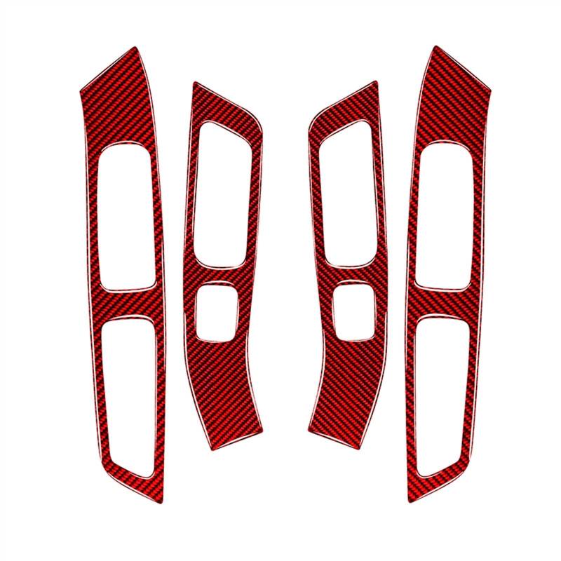 RDEQKIVZ Auto Aufkleber Kompatibel Mit Volvo Für V60 S60 2010 2011 2012 2013 2014 2015 2016 2017 Autofensterheber-Panelabdeckung Steuerknopf Aufkleber Teile von RDEQKIVZ
