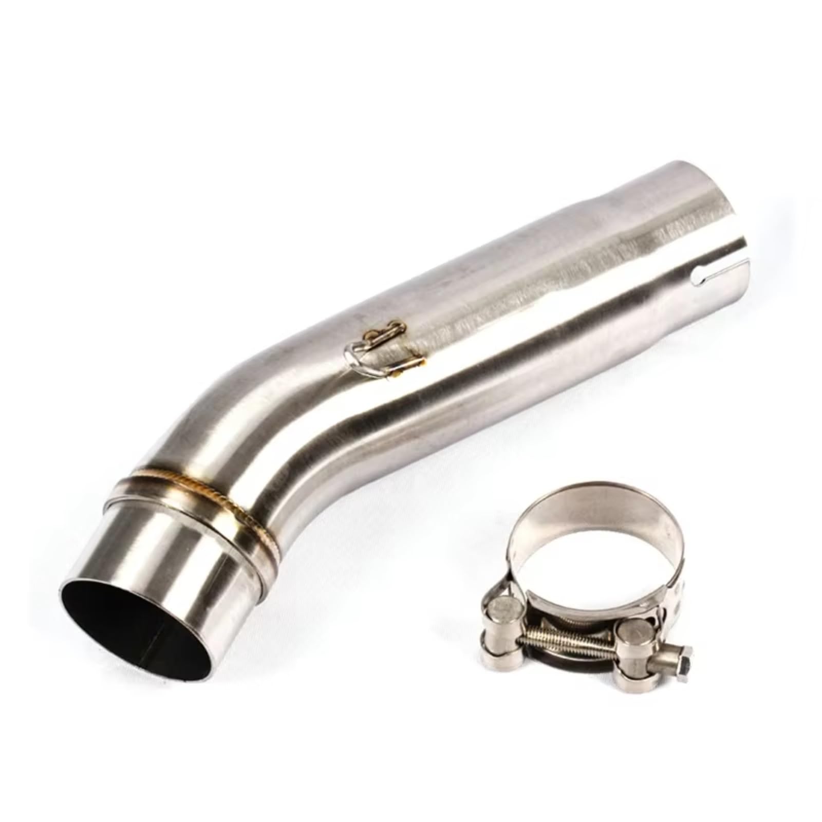 RDEQKIVZ Motorrad Auspuff Mit Für CB400 Motorradauspuff Schalldämpfer Abgasanlage Modifiziertes Motorradauspuffrohr Mittelverbindungsrohrsystem Zubehör(Silver) von RDEQKIVZ
