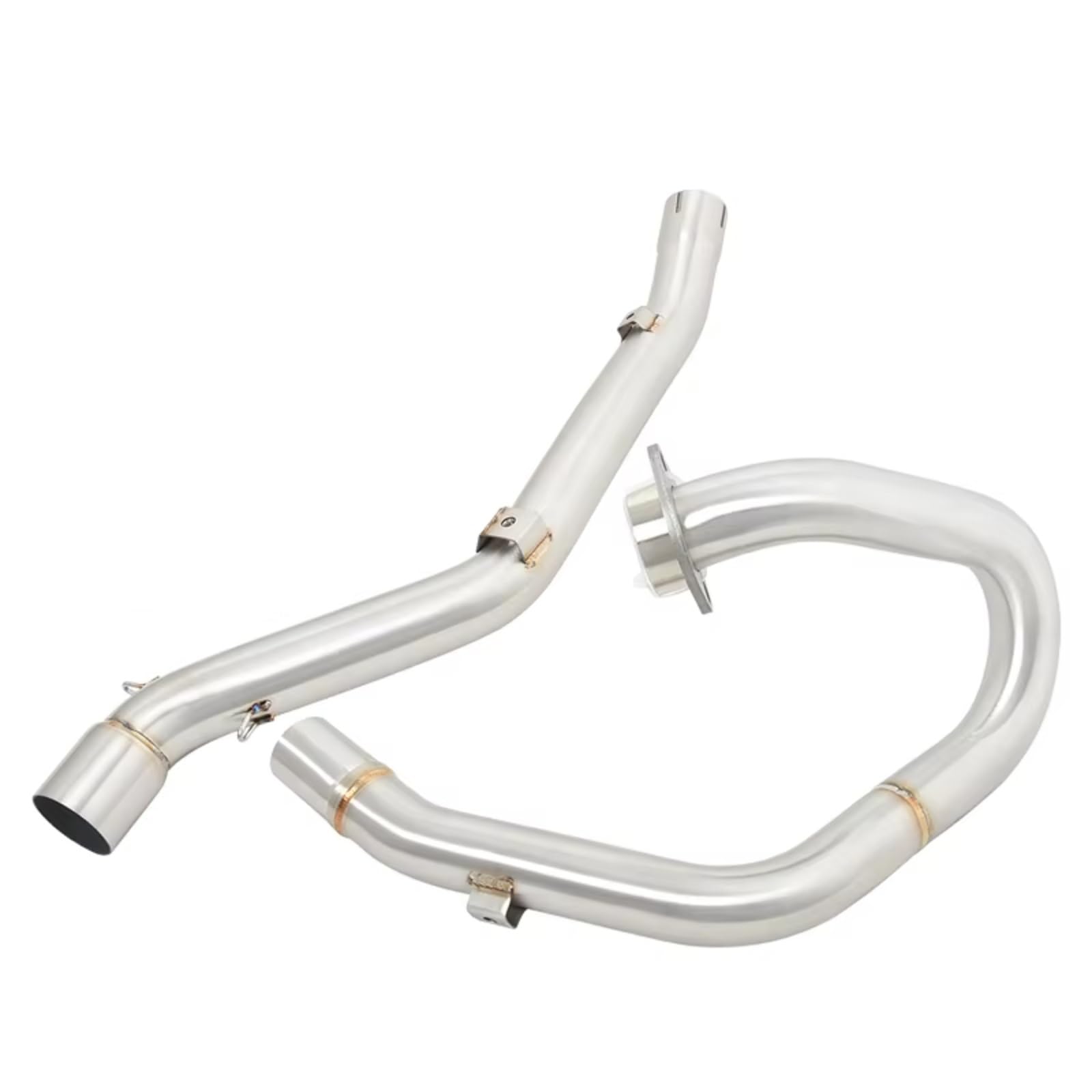 RDEQKIVZ Motorrad Auspuff Mit Kompatibel Mit Suzuki Für Drz400 S E SM 2000-2022 Motorradauspuff Dirt Bike Schalldämpfer Für Escape Front Middle Link Pipe(Size2) von RDEQKIVZ