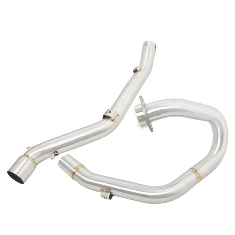 RDEQKIVZ Motorrad Auspuff Mit Kompatibel Mit Suzuki Für Drz400 S E SM 2000-2022 Motorradauspuff Dirt Bike Schalldämpfer Für Escape Front Middle Link Pipe(Size2) von RDEQKIVZ