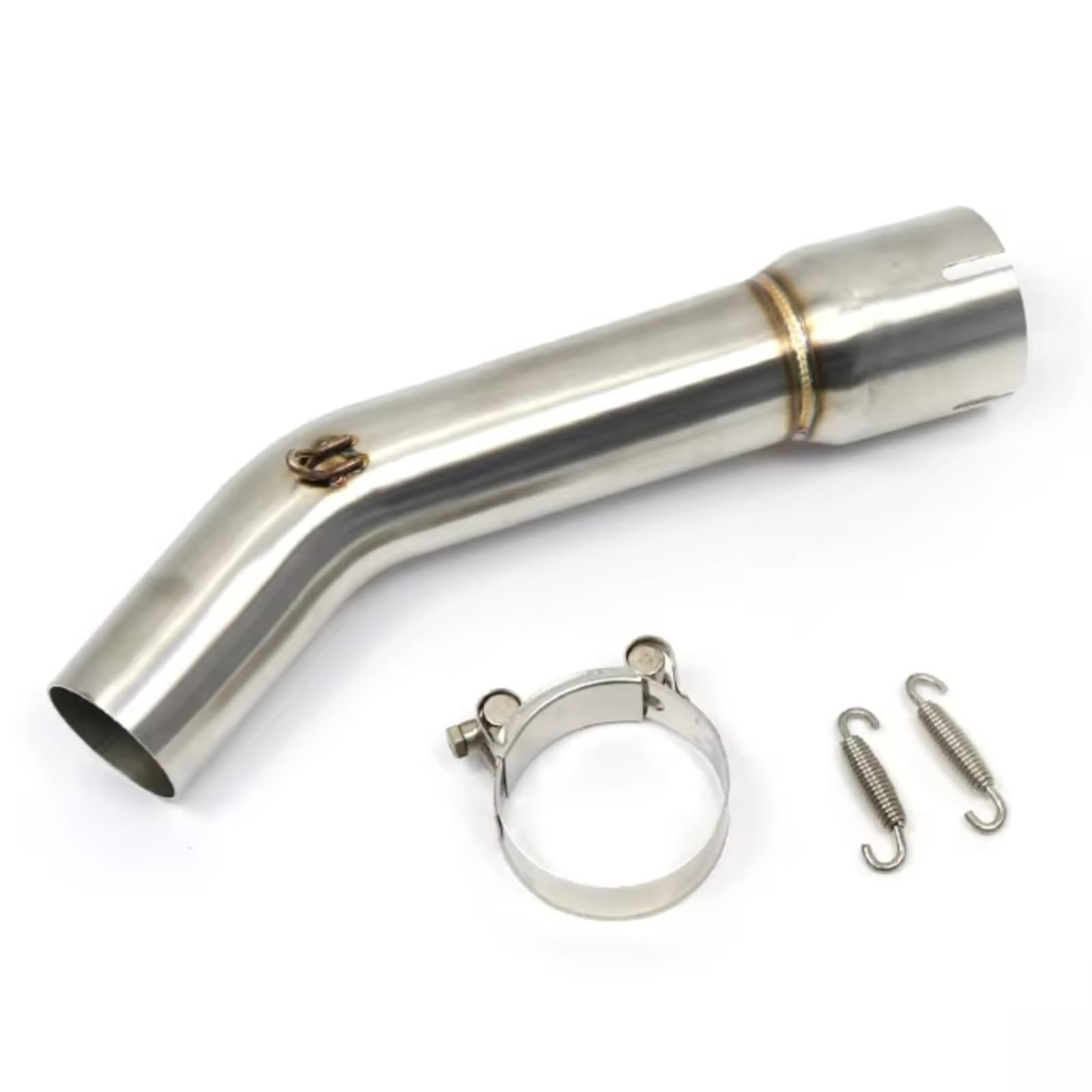 RDEQKIVZ Motorrad Auspuff Mit Kompatibel Mit Yamaha Für FZ1N FZ1 FZ8 FZ8N FZ8S FZ1000 2006–2015 Motorradauspuff Für Escape-Schalldämpfer In Der Mitte Für Connect Link Pipe(Silver) von RDEQKIVZ